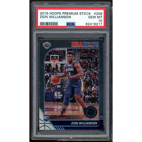 Zion Williamson Rookie Card 2019-20 Hoops Premium Stock #258 Psa