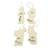 5.0 Inch Traditional Santa Ornaments S/4 Woodland Dummy Boards Tree Ornaments - 2 of 3