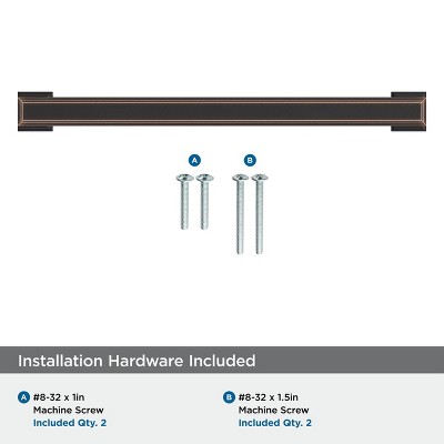 Oil-Rubbed Bronze Traditional Bar Cabinet Pull with Mounting Hardware