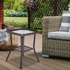 Maggift Patio End Tables, Modern Decorative Side Tables, Stylish Design for Patio, Living Room, Indoor and Outdoor Use, Black, 18"*18"*22.6" - 4 of 4
