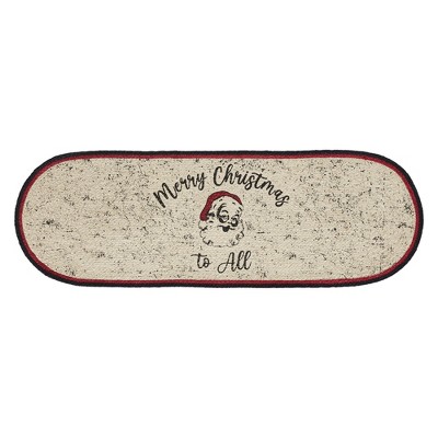 Jolly Ole Santa Jute Oval Runner 12x36 Vhc Brands