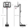 YONWAY Portable Basketball Hoop, 7.7-10' Height Adjustable Basketball Goal with 43" Shatterproof Backboard, Wheels,Fillable Base for Youth, Adults - 3 of 4