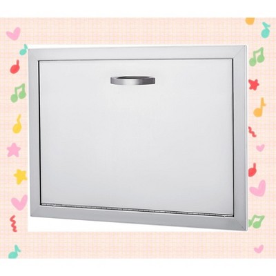 BBQ Access Door - Durable Outdoor Kitchen Cabinet Door in Brushed Stainless Steel for Barbecue Islands and Indoor/Outdoor Use