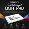Artograph Featherweight Ultra Thin Lightpad, 12" x 17" Dimmable Slim LED Lightbox Drawing Board for Tracing, Crafting, and Drafting - 2 of 4