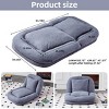 Folding Teddy Lounge Chair with 5 Adjustable Positions for Floor Gaming,Reading or Meditation-Cuddlewood - 4 of 4