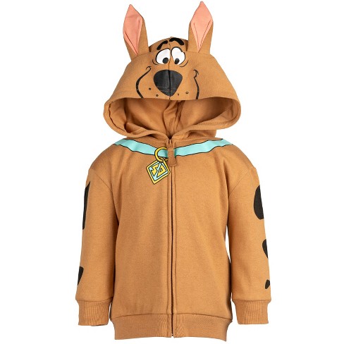 Scooby Doo Scooby Doo Little Boys Fleece Zip Up Hoodie Brown 7 8