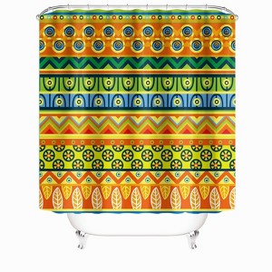 Retro Ethnic Pattern Shower Curtains for Bathroom Waterproof Fabric Bath Curtain Durable Soft Stylish Bathroom Decor 72x72 Inch - 1 of 1