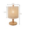 KTMBDW Decor Bedside Table Lamp - Nightstand Lamp with Round Flaxen Fabric Shade for Living Room, Dorm, Home Office - 4 of 4