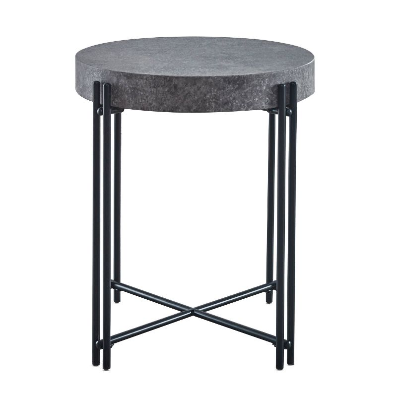 Morgan Round End Table Gray - Steve Silver Co., 1 of 5