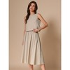 INSPIRE CHIC Women's Sleeveless Crew Neck High Waist Midi Skirt Set - 3 of 4