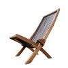 Okak Outdoor Lawn Chairs with Roping Backrest and Seat, Outdoor Chair with Foldable Design, Fire Pit Chairs for Backyard, Patio, Natural - 2 of 4