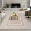 Coucheta Modern Geometric Area Rug, Large Washable & Stain-Resistant Low Pile Rug with Non-Slip Backing for Living & Dining Room, Farmhouse Decor - 3 of 4