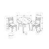 Homy Casa 3-Piece Drop-Leaf Dining Table Set with 2 Chairs – Space-Saving Kitchen Furniture - 3 of 4