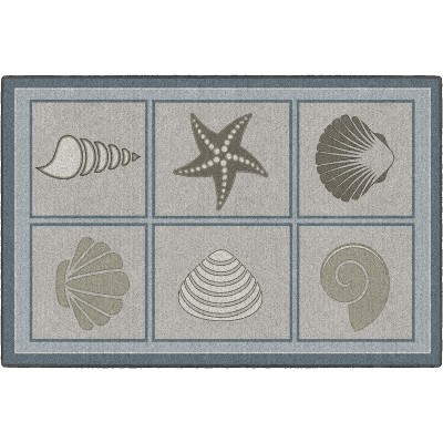 Brumlow Mills Seashell Squares Area Rug, 3'4" x 5'