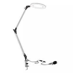 Swing Arm Architect Task Lamp with Clamp (Includes LED Light Bulb)