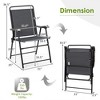 Costway 4PCS Outdoor Patio Folding Chair W/Armrest Portable Camping Lawn Garden - image 3 of 4