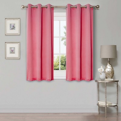 Classic Modern Solid Room Darkening Semi-Blackout Curtains, Grommets, Set of 2 by Blue Nile Mills