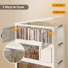 UBSSO 120QT Stackable Storage Bins with Lids (4-Pack), Heavy Duty Plastic Totes for Garage & Home Organization - 3 of 4