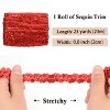 Alilang Elastic Sequin Trim, 0.8 Inch 2 Row Flat Glitter Paillette Sequin Ribbon, Metallic Sequin Strip DIY Decorations, 25 Yards - 2 of 4