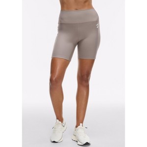 Peloton Women's Cadent 7" High Rise Pocket Bike Short, Taupe Grey - 1 of 4