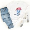 Simply Sage Market Cowboy Boots Floral Short Sleeve Tee - 3 of 4