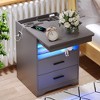 Fredees LED Nightstand with Charging Station, Auto Sensor 3-Color Dimmable Nightstand for Bedroom - 3 of 4