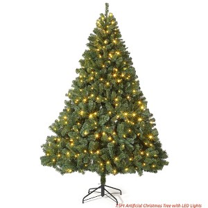 4.5Ft/6ft /7.5Ft/9 ft Artificial Christmas Tree, Realistic Premium Spruce Hinged Christmas Tree, Holiday Christmas Tree w/Metal Hinges - 1 of 4