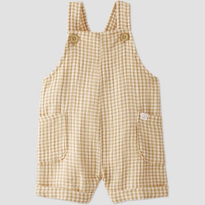 Baby Organic Cotton Striped Romper - little planet by carter's Green 3M