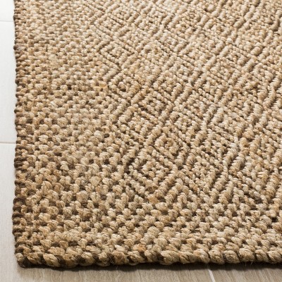 Natural Brown Geometric Wool Handwoven Area Rug