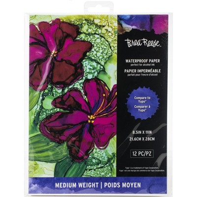 Brea Reese Waterproof Paper 8.5"X11" 12/Pkg-White - Medium Weight