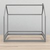 Twin Size House Bed Frame for Kids with Roof Design, Playhouse Style, Solid Pine Wood, No Slats, Requires Box Spring - 4 of 4