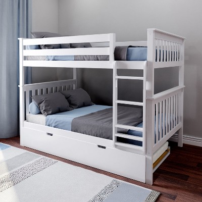Max & Lily Full over Full Bunk Bed with Trundle Bed