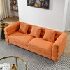 CAVINAS Comfort Teddy Fabric Couches for Living Room, Oversized Sofa with Pillows, Deep Seating Sofa for Living Room, Bedroom - 2 of 4