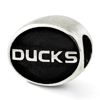 Black Bow Jewelry Sterling Silver University of Oregon Collegiate Bead Charm