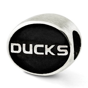 Black Bow Jewelry Sterling Silver University of Oregon Collegiate Bead Charm - 1 of 4