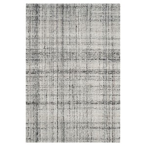 Gray/Black Abstract Tufted Area Rug - (4