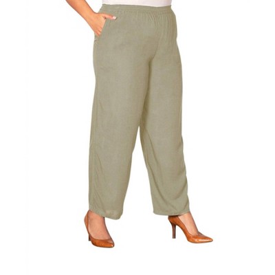 Women's Essential Wide Leg Rayon Pants - Plus - On The Plus Side