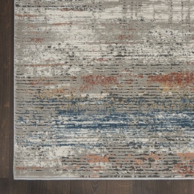 Abstract Mineral Tones 9'3" x 12'9" Synthetic Area Rug