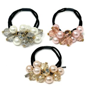 Wrapables Faux Pearls and Rhinestones Hair Ties (Set of 3) - 1 of 4