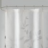PAGED Modern Botanical Burnout Shower Curtain, 72x72" Floral Shower Curtain for Bathroom, Water-Resistant Coating Curtain with 12 Buttonholes - 2 of 4