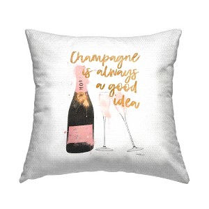 Stupell Industries Champagne Always Good Idea Pink Glam Bottle - 1 of 3