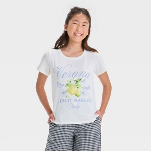 Girls' Verona Graphic Baby T-Shirt - Ivory - 1 of 3