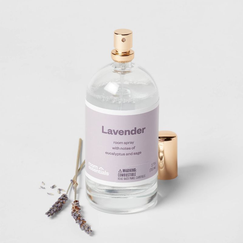 2.7 fl oz Clear Glass Room Spray Lavender - Room Essentials&#8482;, 4 of 5