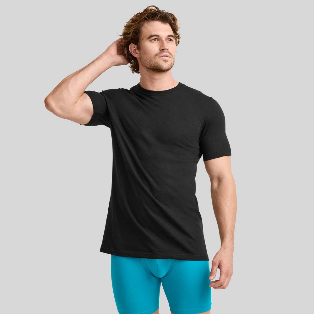 Jockey Generation™ Men's 100% Cotton Crew Neck 3pk Undershirt - Black S: Moisture Wicking, Tagless Design