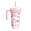 Zak Designs 18oz Hello Kitty Stainless Steel Vacuum Fairway Straw Tumbler Pink - 2 of 4