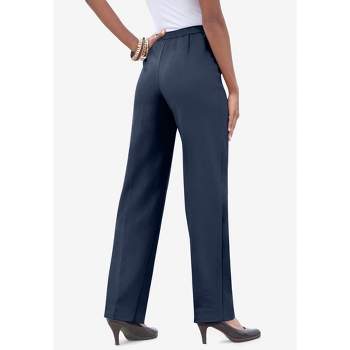 Jessica London Women's Plus Size Lightweight Linen-blend Straight-leg Pants  : Target