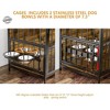 LOVMOR Dog Crate Furniture-Style Cages for Small Dogs Indoor Heavy Duty Super Sturdy Dog Kennels with 2 Stainless Steel Bowls - image 3 of 4