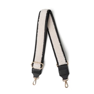 Kedzie Fireside Bag Strap in Vegan Faux Shearling - 1 of 2