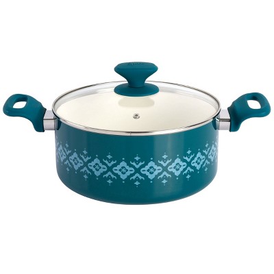 Teal 10-Piece Nonstick Aluminum Cookware Set with Ceramic Coating