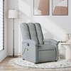 vidaXL Massage Recliner Chair Light Gray Fabric, Metal, Engineered Wood - Light Gray Manual Push Back With Massage - 2 of 4